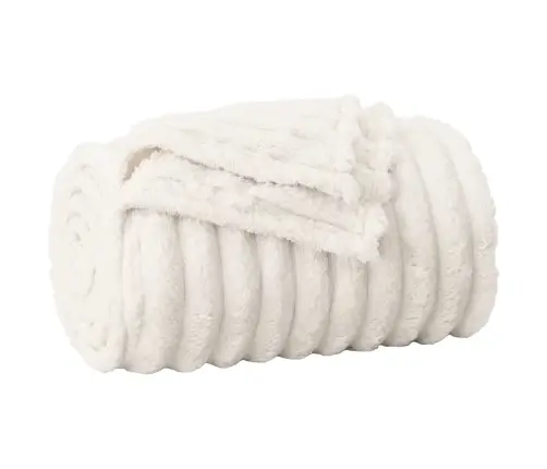 Pleds Krēmkrāsa 240 X 220 Cm Flīss Vidaxl