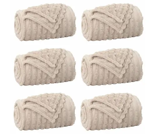 Mesti Antklodės 6 Pcs Smėlio 270 X 240 Cm Flysas