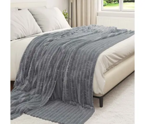 Pledu Segas 6 Pcs Tumši Pelēks 240 X 220 Cm Flīss Vidaxl