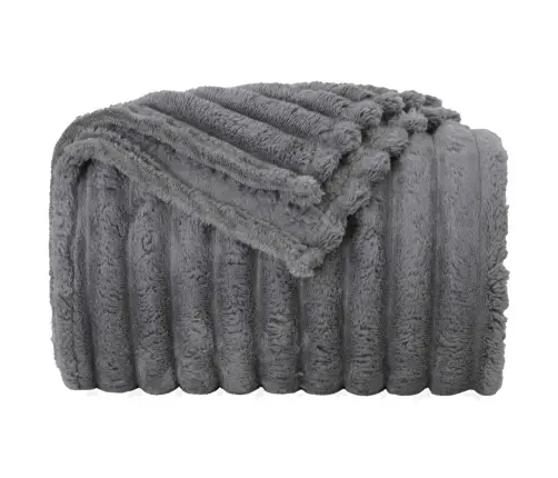 Pledu Segas 6 Pcs Tumši Pelēks 240 X 220 Cm Flīss Vidaxl