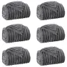 Pledu Segas 6 Pcs Tumši Pelēks 270 X 240 Cm Flīss Vidaxl