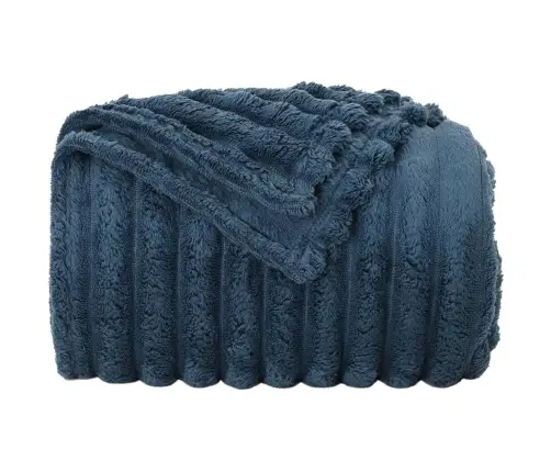 Pledu Segas 6 Pcs Tums Zils 240 X 220 Cm Flīss Vidaxl