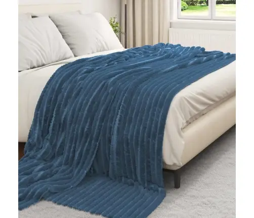 Pledu Segas 6 Pcs Tums Zils 270 X 240 Cm Flīss Vidaxl