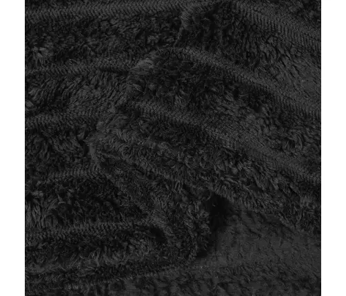 Pledu Segas 6 Pcs Melna 200 X 150 Cm Flīss Vidaxl