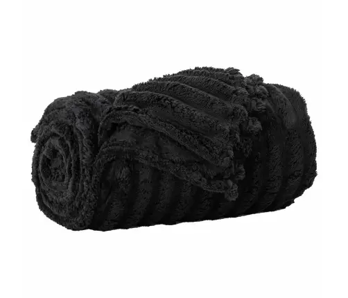 Pledu Segas 6 Pcs Melna 200 X 150 Cm Flīss Vidaxl