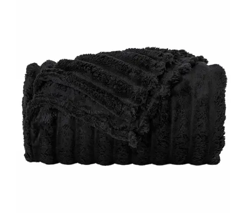 Pledu Segas 6 Pcs Melna 200 X 150 Cm Flīss Vidaxl