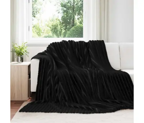 Pledu Segas 6 Pcs Melna 240 X 220 Cm Flīss Vidaxl