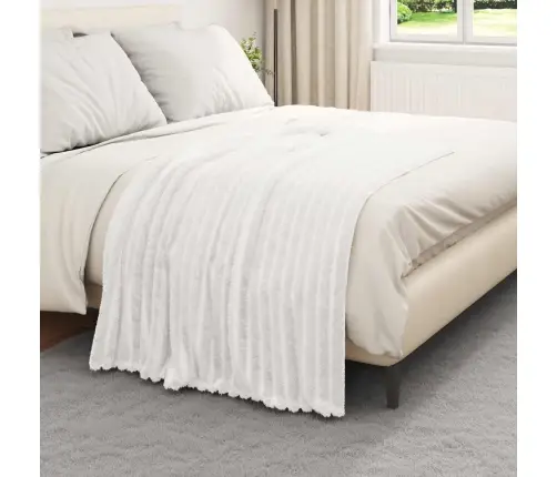 Pledu Segas 6 Pcs Balts 150 X 130 Cm Flīss Vidaxl