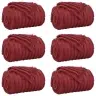 Viskab Tekid 6 Pcs Bordeaux Punane 150 X 130 Cm Fliis