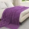 Pledu Segas 6 Pcs Violeta 240 X 220 Cm Flīss Vidaxl