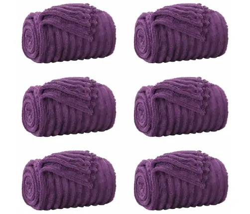 Mesti Antklodės 6 Pcs Violetinė 240 X 220 Cm Flysas