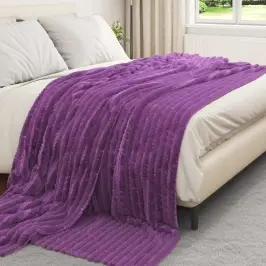 Pledu Segas 6 Pcs Violeta 270 X 240 Cm Flīss Vidaxl