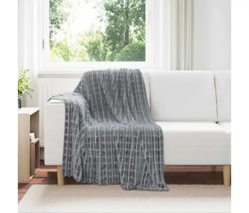 Pleds Tumši Pelēks 150 X 130 Cm Flīss Vidaxl