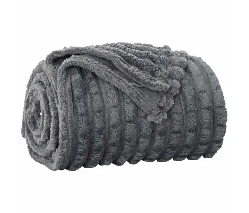 Pleds Tumši Pelēks 270 X 240 Cm Flīss Vidaxl