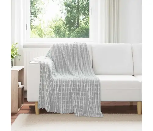 Pleds Pelēka 150 X 130 Cm Flīss Vidaxl