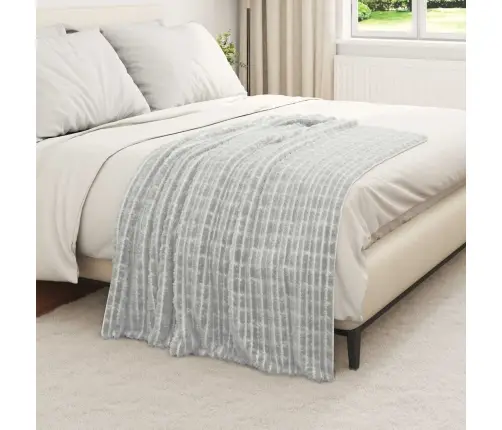 Pleds Pelēka 150 X 130 Cm Flīss Vidaxl