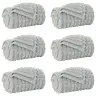Pledu Segas 6 Pcs Pelēka 240 X 220 Cm Flīss Vidaxl