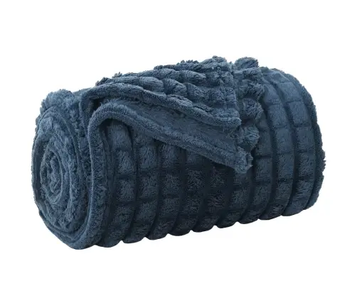 Pledu Segas 6 Pcs Tums Zils 270 X 240 Cm Flīss Vidaxl