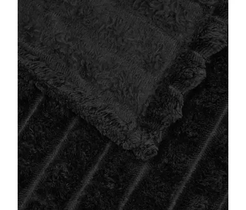 Pledu Segas 6 Pcs Melna 200 X 150 Cm Flīss Vidaxl