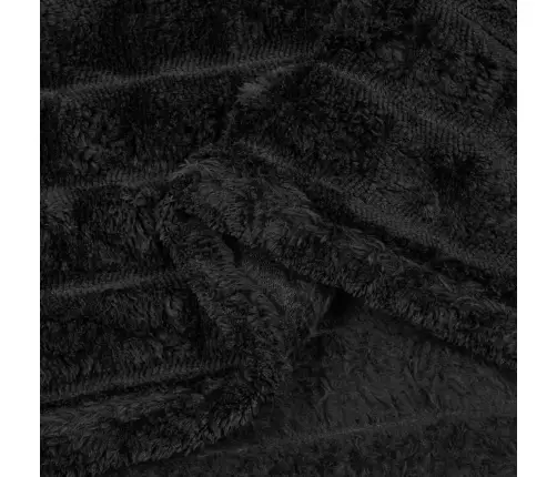 Pledu Segas 6 Pcs Melna 200 X 150 Cm Flīss Vidaxl