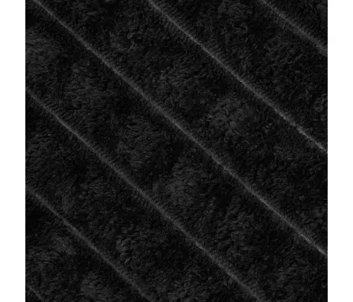 Pledu Segas 6 Pcs Melna 200 X 150 Cm Flīss Vidaxl