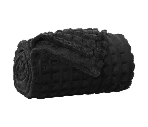 Pledu Segas 6 Pcs Melna 200 X 150 Cm Flīss Vidaxl