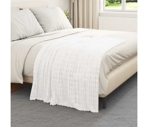 Pledu Segas 6 Pcs Balts 150 X 130 Cm Flīss Vidaxl