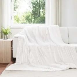 Pledu Segas 6 Pcs Balts 240 X 220 Cm Flīss Vidaxl