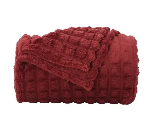 Mesti Antklodės 6 Pcs Bordo Raudona 150 X 130 Cm Flysas