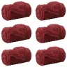 Mesti Antklodės 6 Pcs Bordo Raudona 150 X 130 Cm Flysas