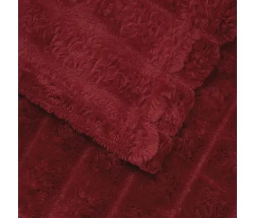 Pledu Segas 6 Pcs Bordo Sarkans 200 X 150 Cm Flīss Vidaxl