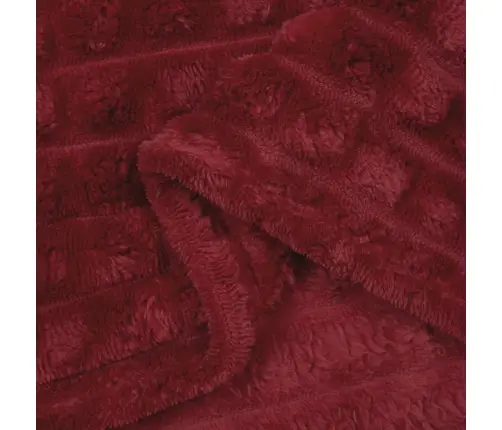 Pledu Segas 6 Pcs Bordo Sarkans 200 X 150 Cm Flīss Vidaxl