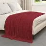 Pledu Segas 6 Pcs Bordo Sarkans 200 X 150 Cm Flīss Vidaxl