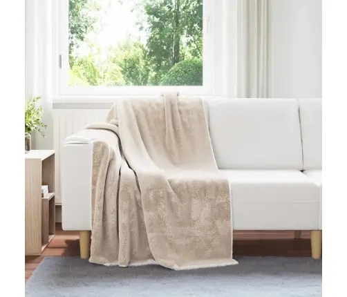 Pleds Bēša 130 X 150 Cm Flīss Vidaxl