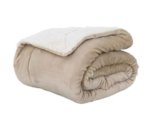 Pleds Bēša 130 X 150 Cm Flīss Vidaxl