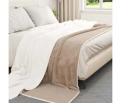 Pleds Kamieļu Krāsa 240 X 270 Cm Flīss Vidaxl