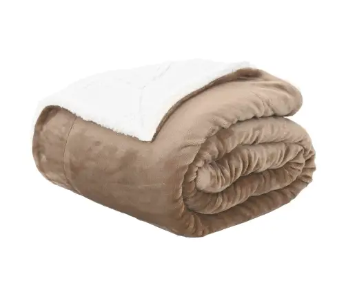 Pleds Kamieļu Krāsa 240 X 270 Cm Flīss Vidaxl