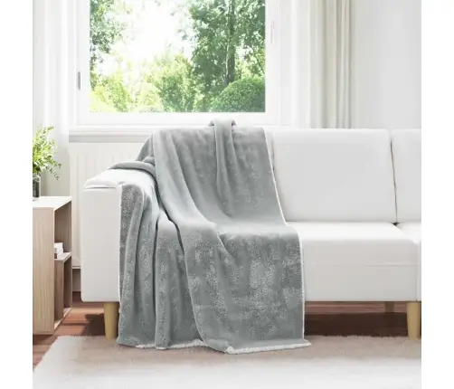 Pleds Pelēka 130 X 150 Cm Flīss Vidaxl