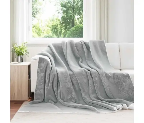 Pleds Pelēka 220 X 240 Cm Flīss Vidaxl