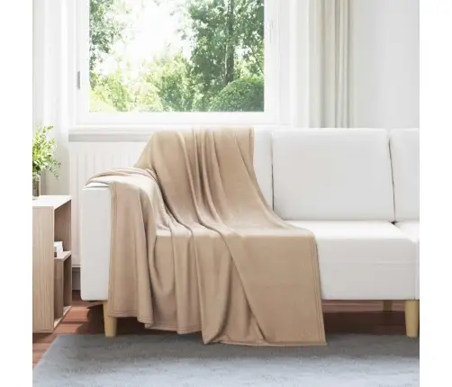 Pleds Kamieļu Krāsa 170 X 130 Cm Flīss Vidaxl