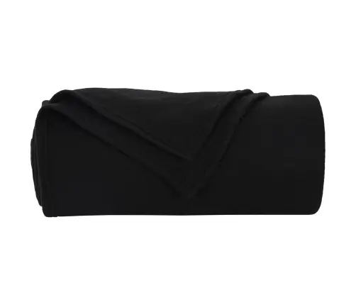 Pleds Melna 240 X 220 Cm Flīss Vidaxl