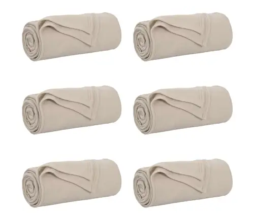 Viskab Tekid 6 Pcs Beež 170 X 130 Cm Fliis