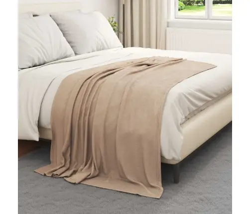 Pledu Segas 6 Pcs Kamieļu Krāsa 170 X 130 Cm Flīss Vidaxl