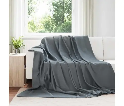 Pledu Segas 6 Pcs Tumši Pelēks 240 X 220 Cm Flīss Vidaxl