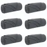 Pledu Segas 6 Pcs Tumši Pelēks 270 X 240 Cm Flīss Vidaxl