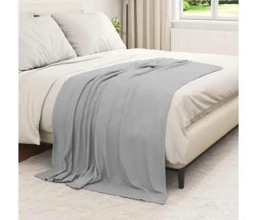 Pledu Segas 6 Pcs Pelēka 170 X 130 Cm Flīss Vidaxl