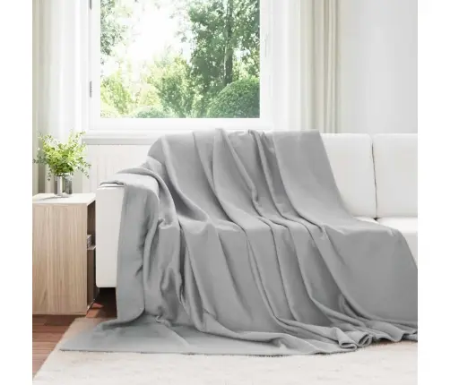 Pledu Segas 6 Pcs Pelēka 270 X 240 Cm Flīss Vidaxl