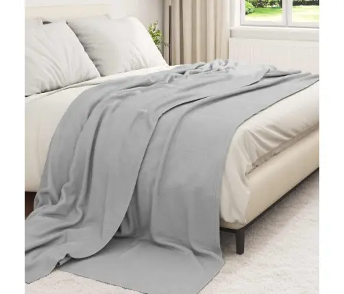 Pledu Segas 6 Pcs Pelēka 270 X 240 Cm Flīss Vidaxl