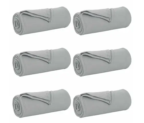Pledu Segas 6 Pcs Pelēka 270 X 240 Cm Flīss Vidaxl