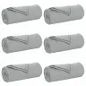 Pledu Segas 6 Pcs Pelēka 270 X 240 Cm Flīss Vidaxl